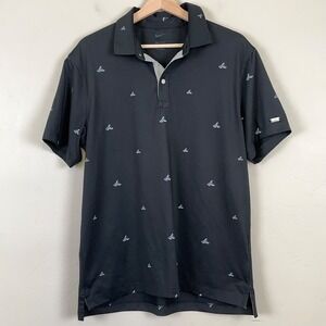 Nike Polo Shirt Dri-Fit Player Men M Lobster Print AOP Stretch Golf Athletic